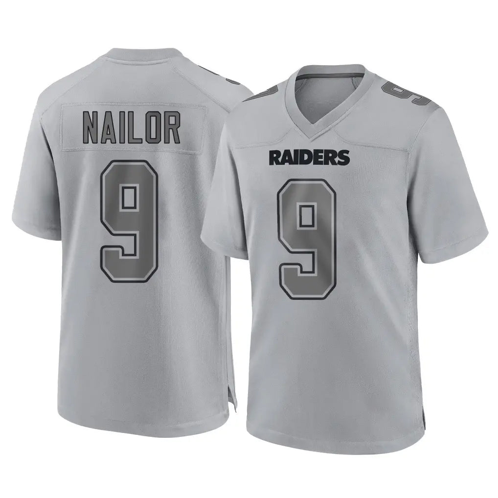 LV.Raiders #9 Jalen Nailor Player Gray Atmosphere Fashion Limited Game BALCE Stitched Jerseys