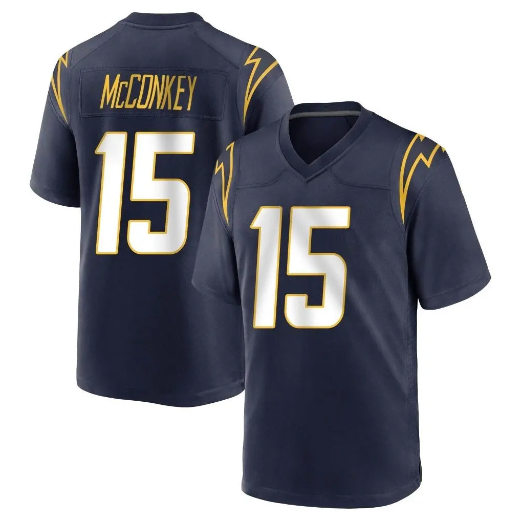 LA.Chargers #15 Ladd McConkey Player Navy Home Game BALCE Stitched Jerseys