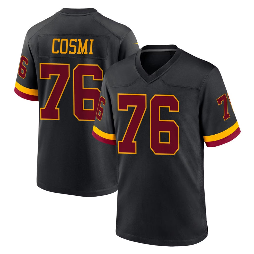 W.Commanders #76 Sam Cosmi Player Black Limited Home Game BALCE Stitched Jerseys