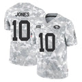 SF.49ers #10 Mac Jones Player Arctic Camo Limited Salute To Service Home Game BALCE Stitched Jerseys