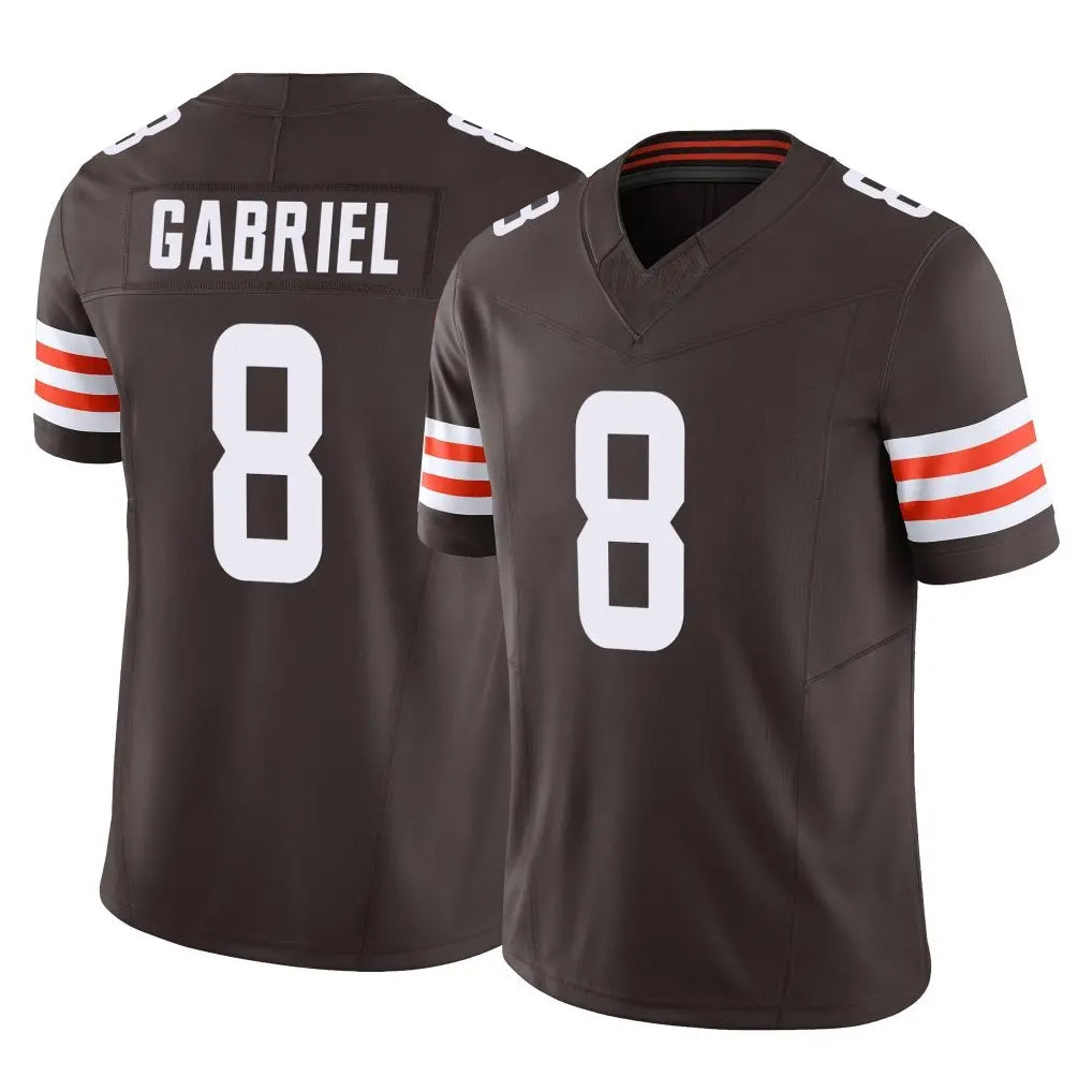 C.Browns #8 Dillon Gabriel Player Brown Vapor F.U.S.E. Limited Home Game BALCE Stitched Jerseys