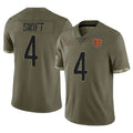 C.Bears #4 D'Andre Swift Player Olive Salute to Service Limited Game BALCE Stitched Jerseys