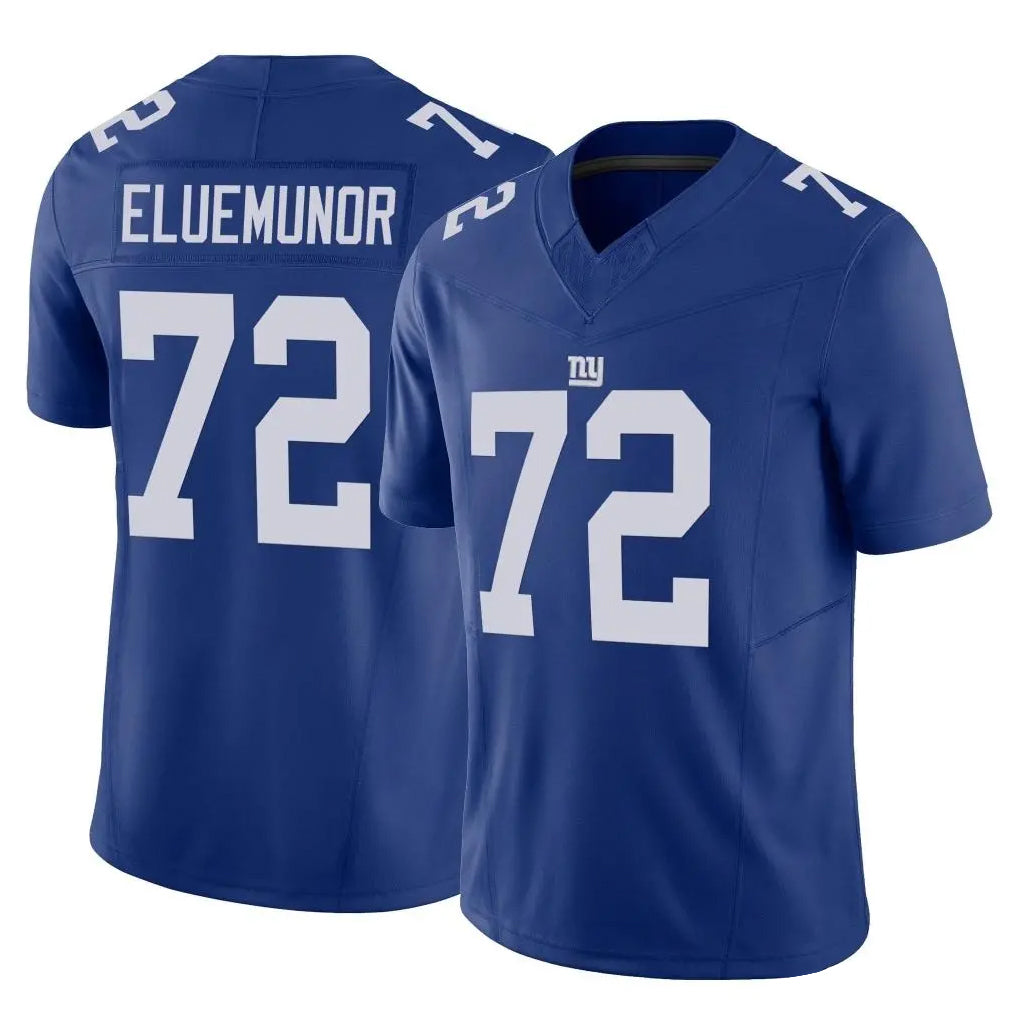 NY.Giants #72 Jermaine Eluemunor Player Royal Limited Vapor F.U.S.E. Home Game BALCE Stitched Jerseys