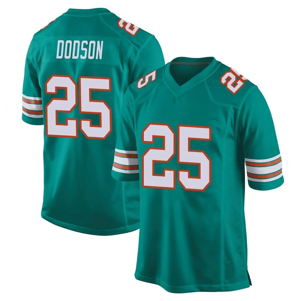 M.Dolphins #25 Tyrel Dodson Player Aqua Alternate Home Game BALCE Stitched Jerseys