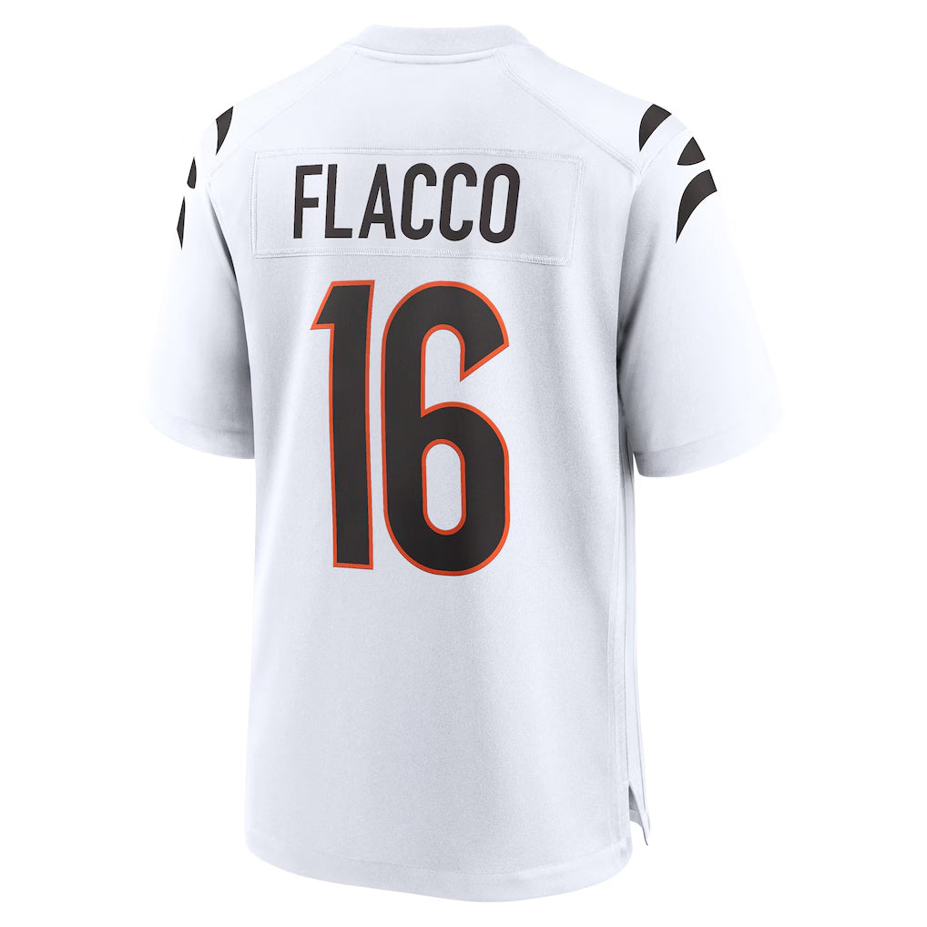 C.Bengals #16 Joe Flacco Player White Home Game BALCE Stitched Jerseys