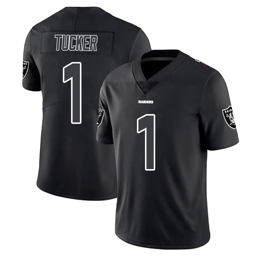 LV.Raiders #1 Tre Tucker Player Black Limited Black Impact Home Game BALCE Stitched Jerseys
