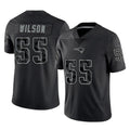NE.Patriots #55 Jared Wilson Player Black Reflective LImited Home Game BALCE Stitched Jerseys