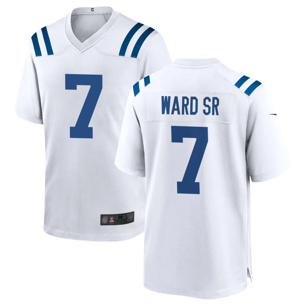 IN.Colts #7 Charvarius Ward Sr. Player White Home Game BALCE Stitched Jerseys