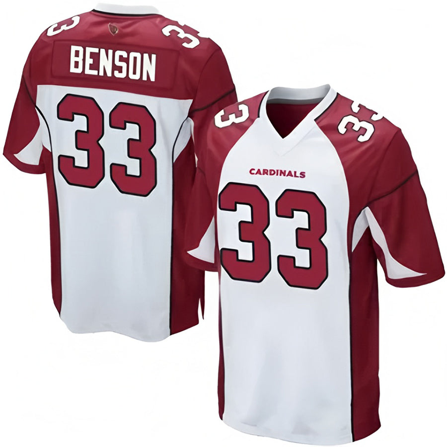 A.Cardinals #33 Trey Benson Player White Home Game BALCE Stitched Jerseys