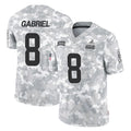 C.Browns #8 Dillon Gabriel Player Arctic Camo Salute to Service Limited Home Game BALCE Stitched Jerseys