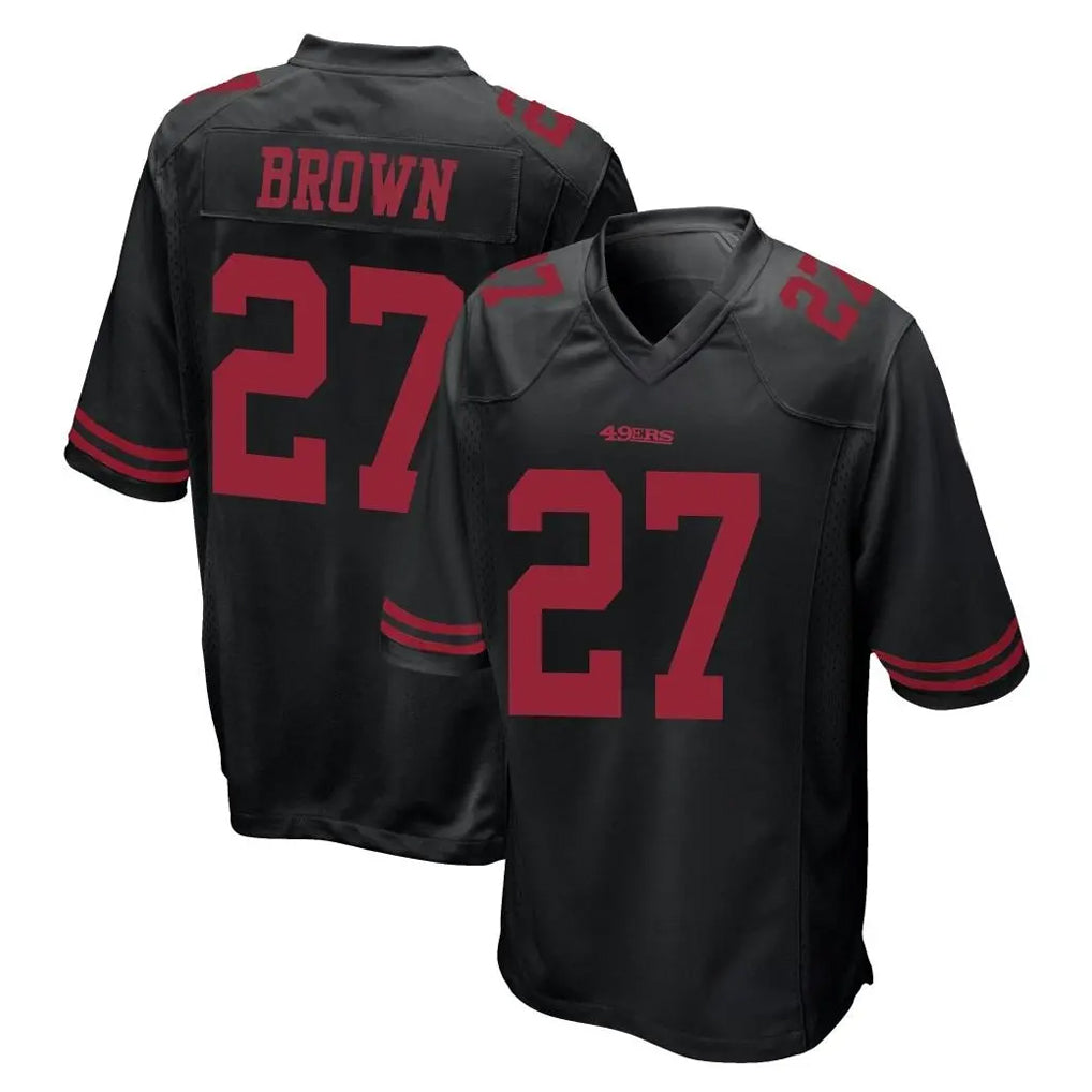 SF.49ers #27 Ji'Ayir Brown Player Black Alternate Home Game BALCE Stitched Jerseys