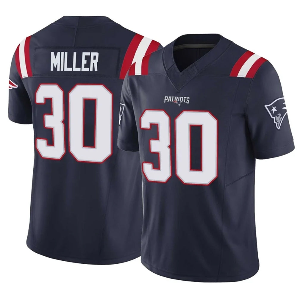 NE.Patriots #30 Jam Miller Player Navy Limited Vapor F.U.S.E. Home Game BALCE Stitched Jerseys