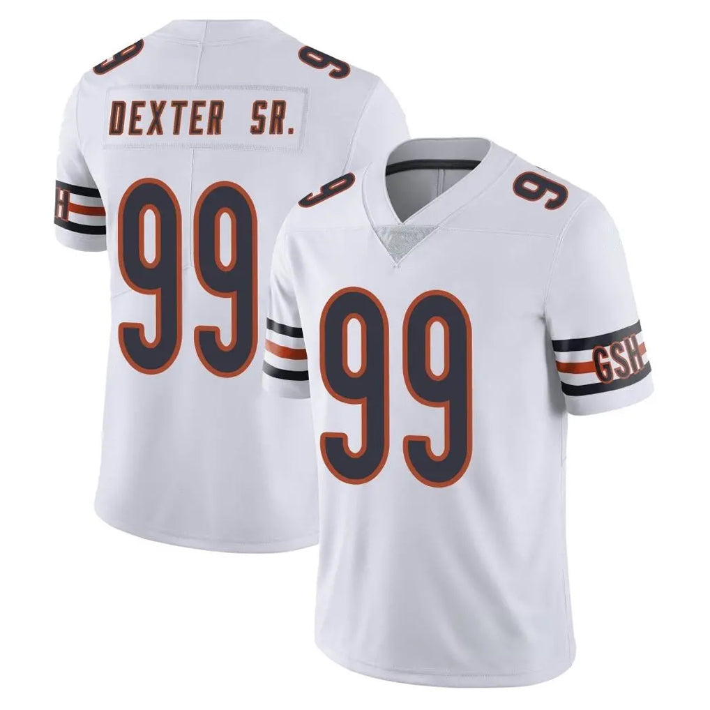 C.Bears #99 Gervon Dexter Sr. Player White Vapor Untouchable Limited Home Game BALCE Stitched Jerseys