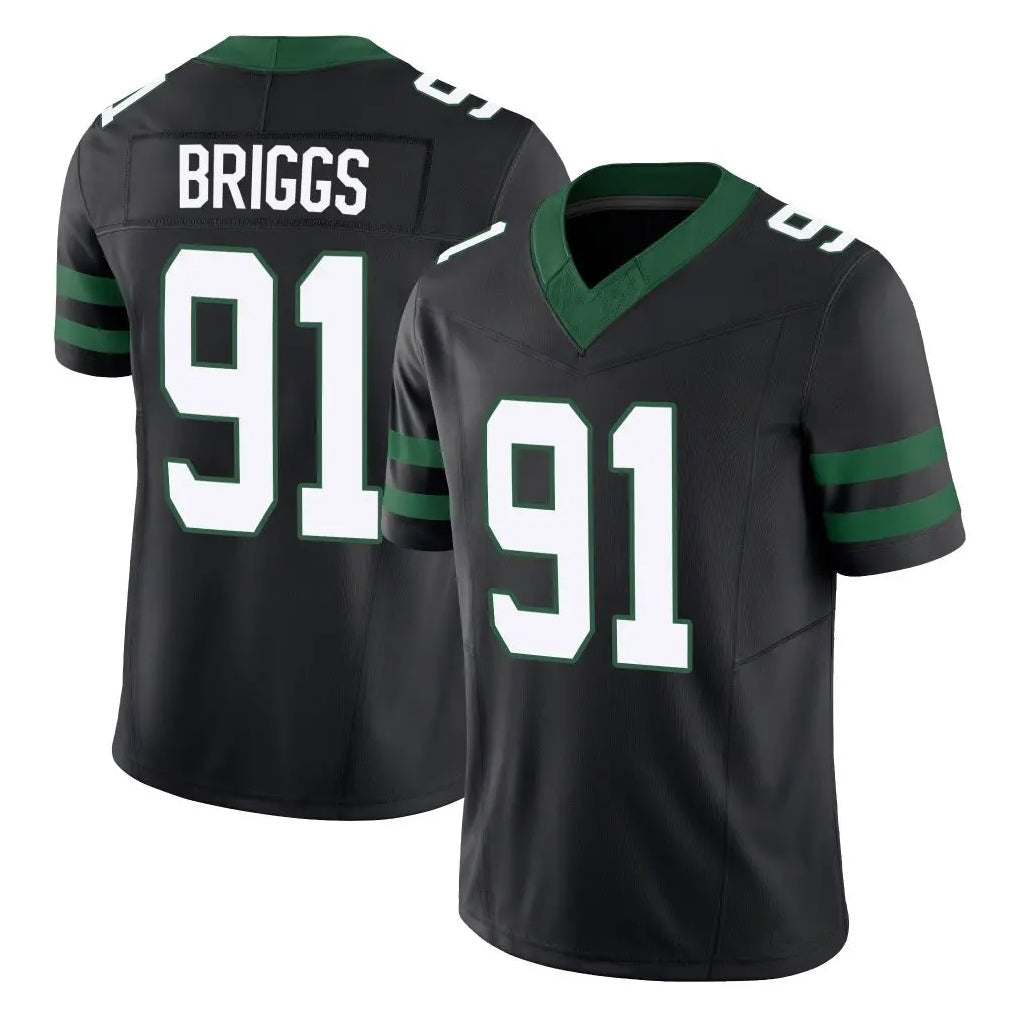 NY.Jets #91 Jowon Briggs Player Black Limited Legacy Vapor F.U.S.E. Home Game BALCE Stitched Jerseys