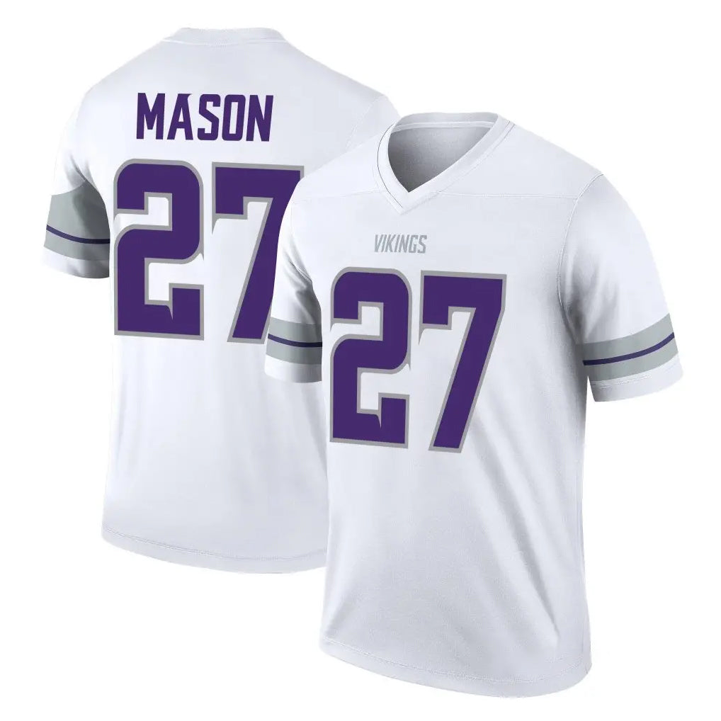M.Vikings #27 Jordan Mason Player White Alternate Legend Home Game BALCE Stitched Jerseys