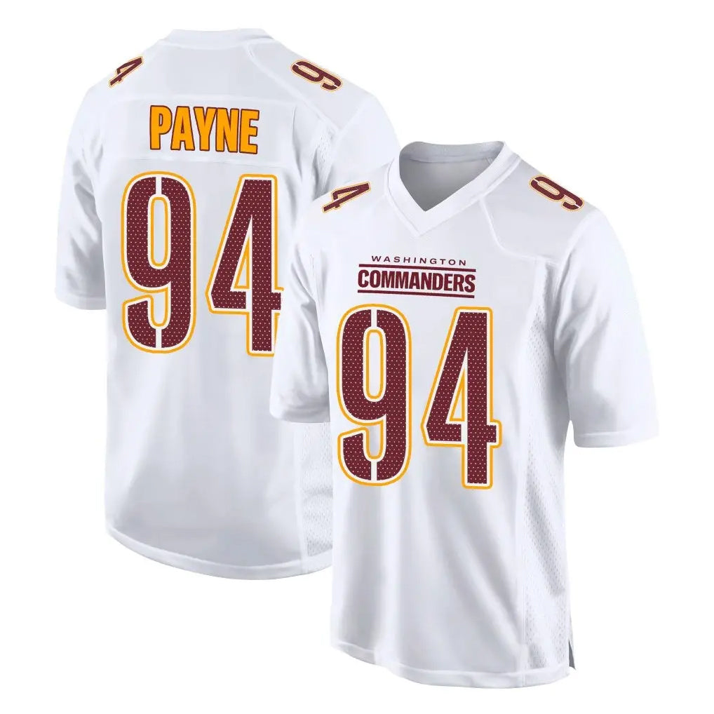 W.Commanders #94 Daron Payne Player White Tundra Fashion Home Game BALCE Stitched Jerseys