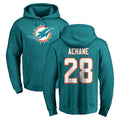 M.Dolphins #28 De'Von Achane Player Aqua LOGO Pullover Hoodies Limited BALCE Stitched Jerseys