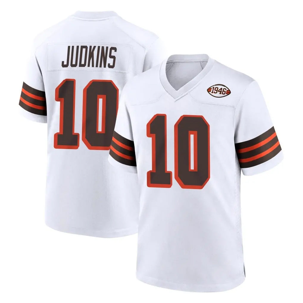 C.Browns #10 Quinshon Judkins Player White Alternate Home Game BALCE Stitched Jerseys