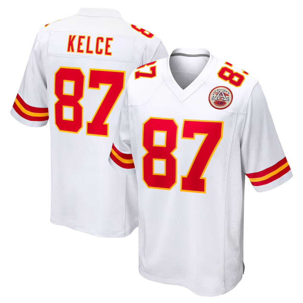 KC.Chiefs #87 Travis Kelce Player White Home Game BALCE Stitched Jerseys