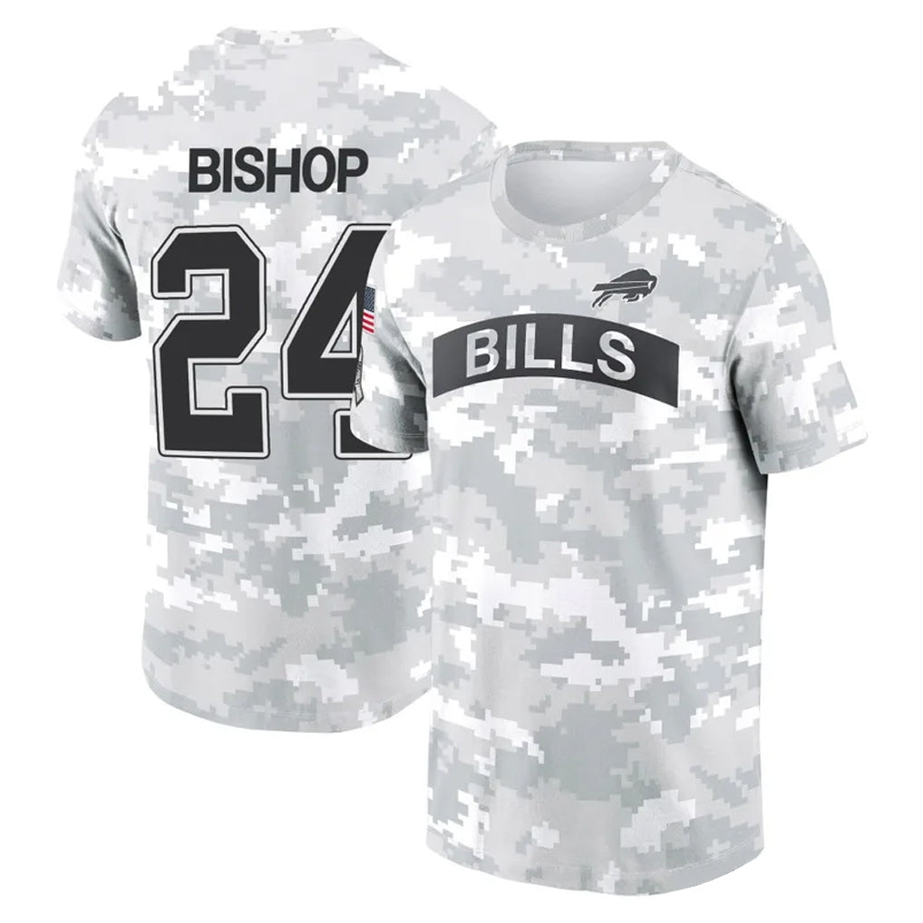 B.Bills #24 Cole Bishop Player Arctic Camo Salute to Service T-Shirt Hoodies BALCE Stitched Jerseys