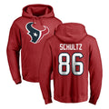 H.Texans #86 Dalton Schultz Player Red Pro Line Pullover Hoodie Limited Game BALCE Stitched Jerseys