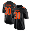 C.Bengals #30 Chase Brown Player Black Fashion Game BALCE Stitched Jerseys
