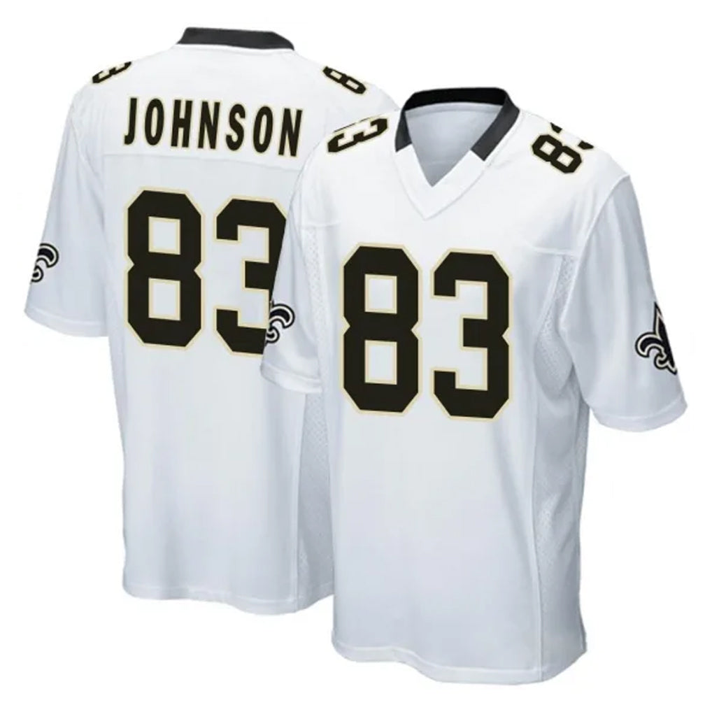 NO.Saints #83 Juwan Johnson Player White Home Game BALCE Stitched Jerseys
