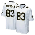 NO.Saints #83 Juwan Johnson Player White Home Game BALCE Stitched Jerseys