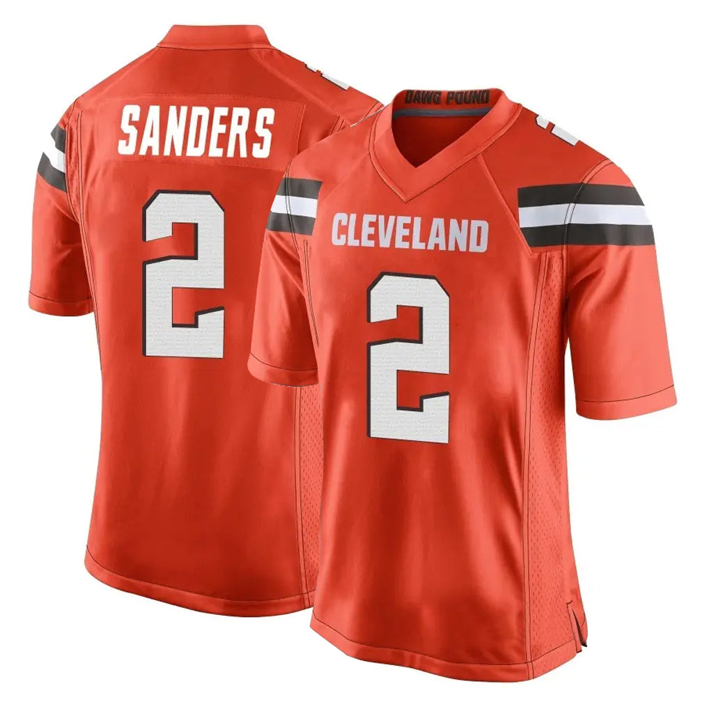 C.Browns #2 Shedeur Sanders Player Orange Home Game BALCE Stitched Jerseys