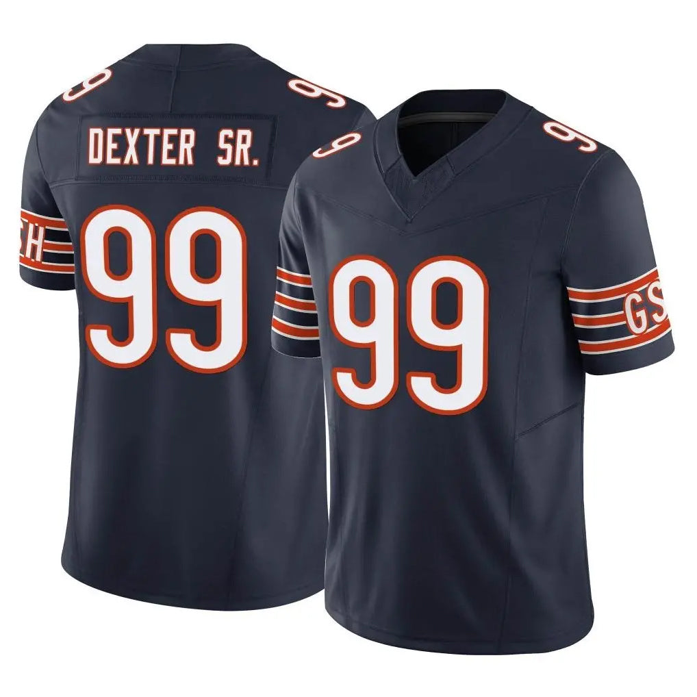 C.Bears #99 Gervon Dexter Sr. Player Navy Vapor F.U.S.E. Limited Home Game BALCE Stitched Jerseys
