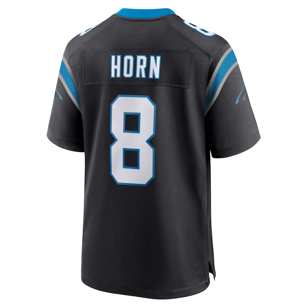 C.Panthers #8 Jaycee Horn Player Black Home Game BALCE Stitched Jerseys