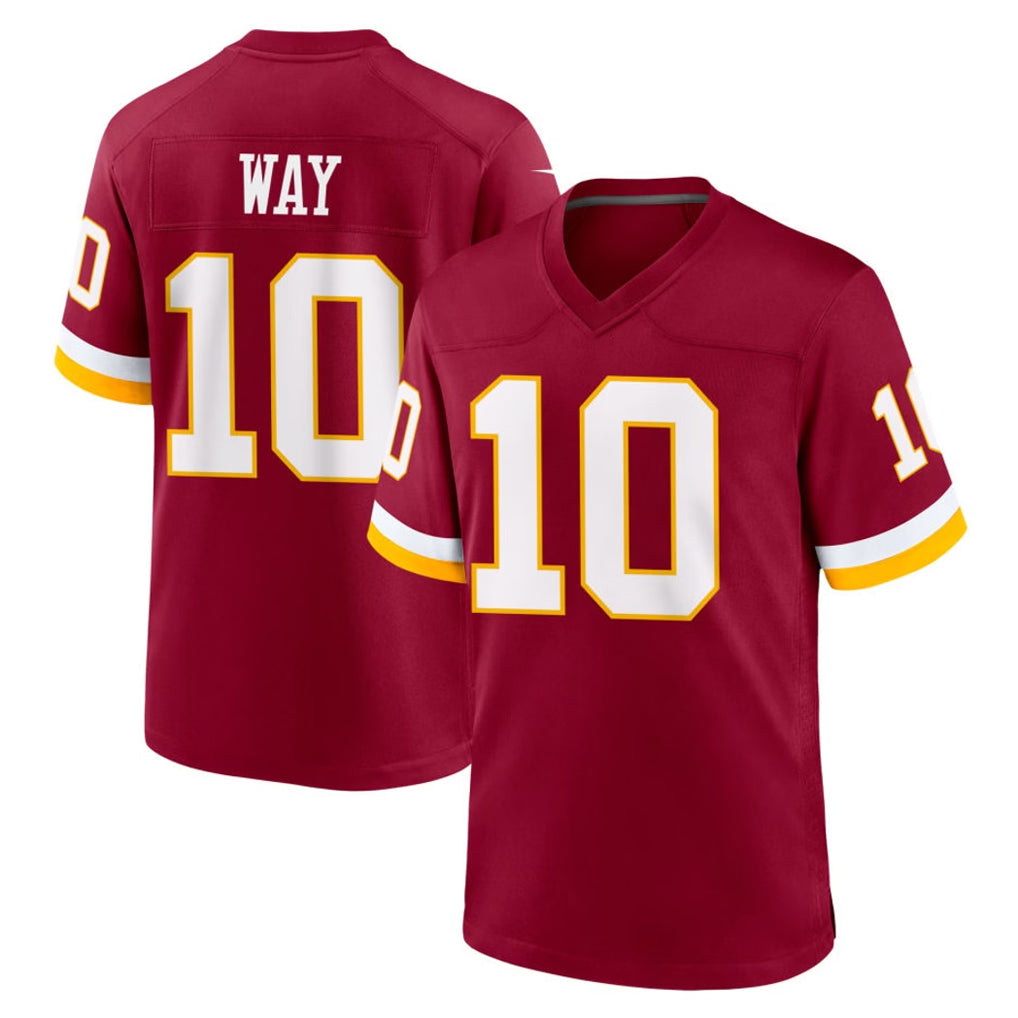 W.Commanders #10 Tress Way Player Burgundy Game Home BALCE Stitched Jerseys