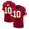 W.Commanders #10 Tress Way Player Burgundy Game Home BALCE Stitched Jerseys