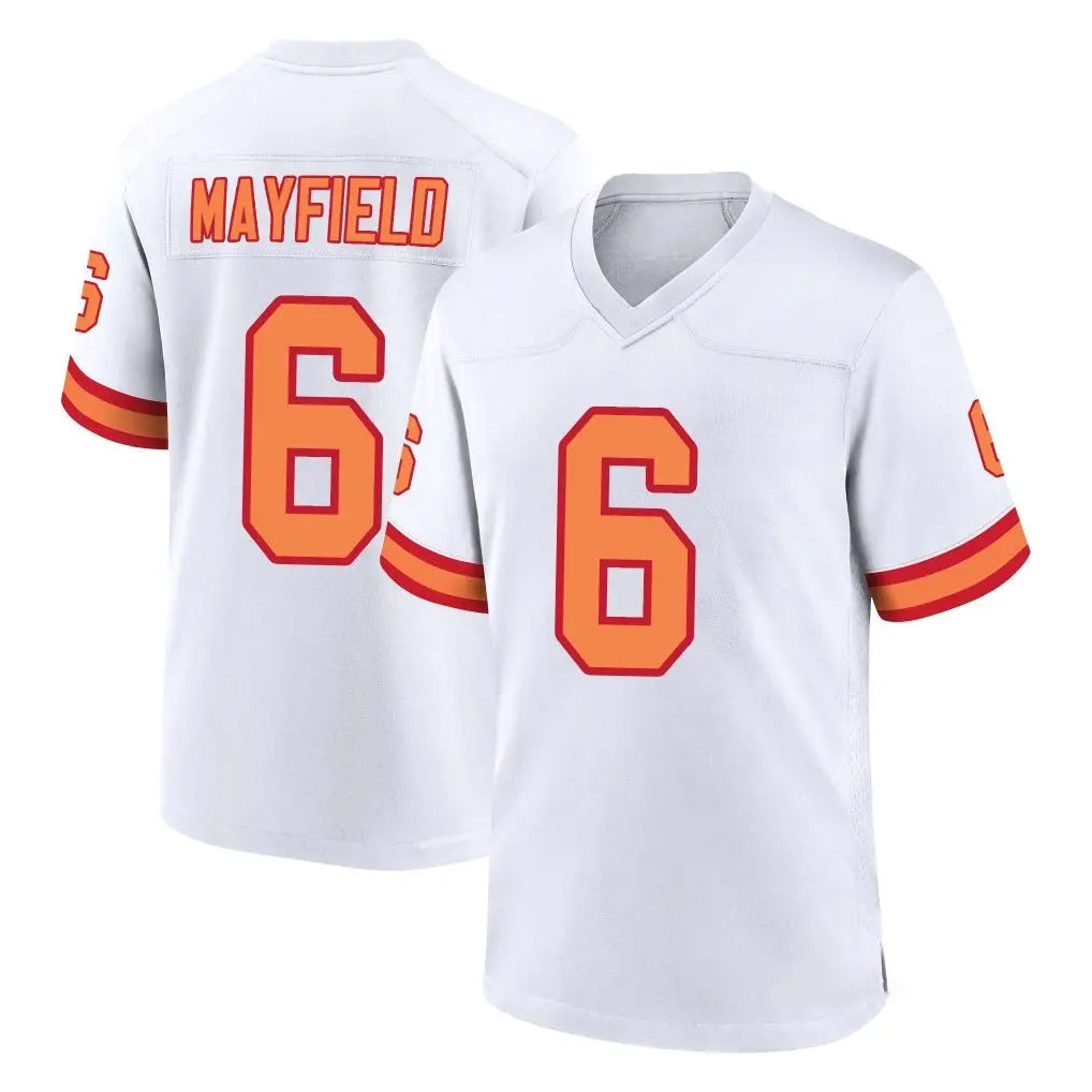 TB.Buccaneers #6 Baker Mayfield Player White '76 Home Game BALCE Stitched Jerseys