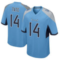 T.Titans #14 Carnell Tate Player Light Blue Home Game BALCE Stitched Jerseys