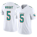 M.Dolphins #5 Jaylen Wright Player White Limited Vapor F.U.S.E. Home Game BALCE Stitched Jerseys