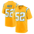 LA.Chargers #52 Khalil Mack Player Gold Home Game BALCE Stitched Jerseys