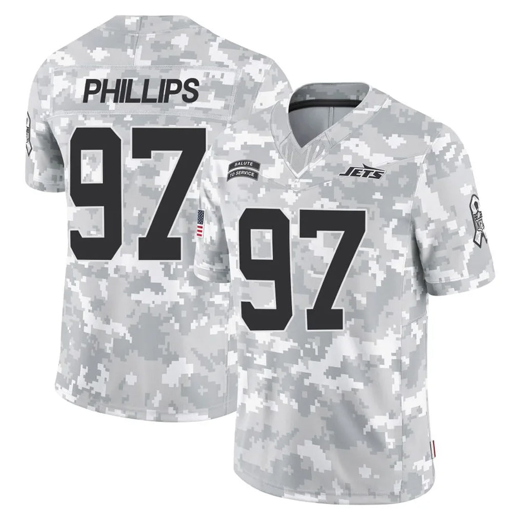 NY.Jets #97 Harrison Phillips Player Arctic Camo Salute to Service Limited Game BALCE Stitched Jerseys