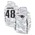 NE.Patriots #48 Namdi Obiazor Player Arctic Camo Salute to Service Pullover Hoodies Limited Game BALCE Stitched Jerseys