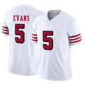 SF.49ers #5 Mike Evans Player White Limited Alternate Vapor F.U.S.E. Home Game BALCE Stitched Jerseys