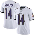 B.Ravens #14 Kyle Hamilton Player White Vapor F.U.S.E. Limited BALCE Stitched Jerseys