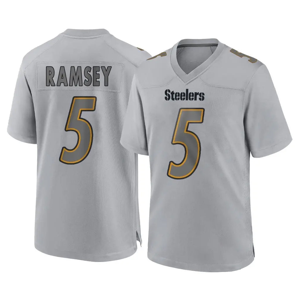 P.Steelers #5 Jalen Ramsey Player Gray Atmosphere Fashion Home Game BALCE Stitched Jerseys