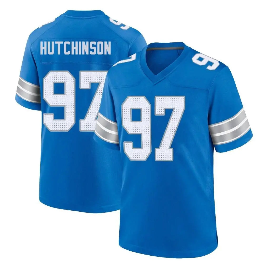 D.Lions #97 Aidan Hutchinson Gibbs Player Blue Alternate Home Game BALCE Stitched Jerseys
