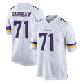 M.Vikings #71 Christian Darrisaw Player White Home Game BALCE Stitched Jerseys