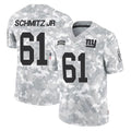 NY.Giants #61 John Michael Schmitz Jr. Player Arctic Camo Salute To Service Limited Game BALCE Stitched Jerseys