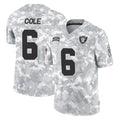 LV.Raiders #6 A.J. Cole Player Arctic Camo Salute To Service Limited Game BALCE Stitched Jerseys
