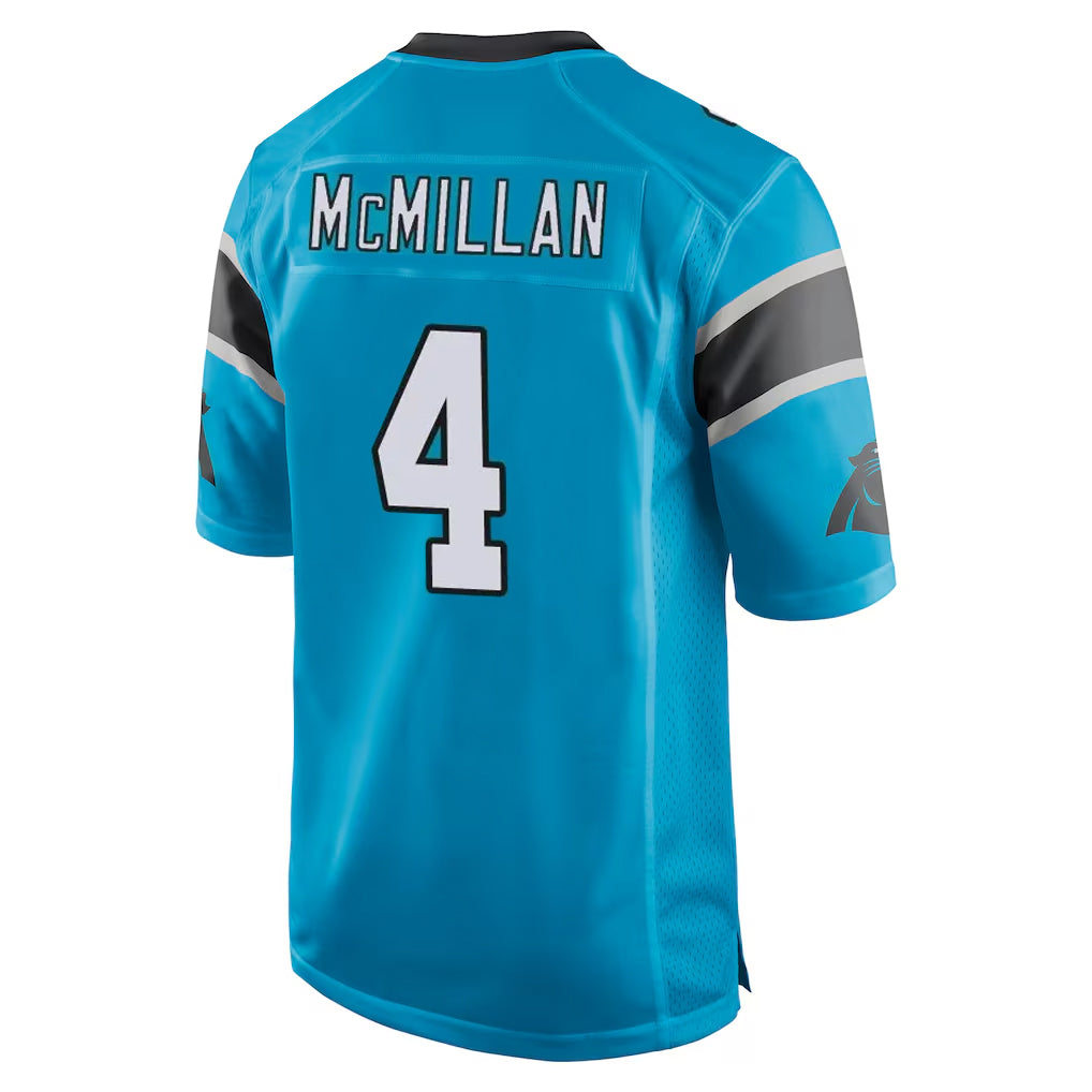 C.Panthers #4 Tetairoa McMillan Player Blue Game BALCE Stitched Jerseys