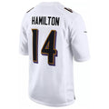 B.Ravens #14 Kyle Hamilton Player White Fashion Home Game BALCE Stitched Jerseys
