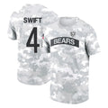 C.Bears #4 D'Andre Swift Player Arctic Camo Salute to Service Performance T-Shirt Limited BALCE Stitched Jerseys