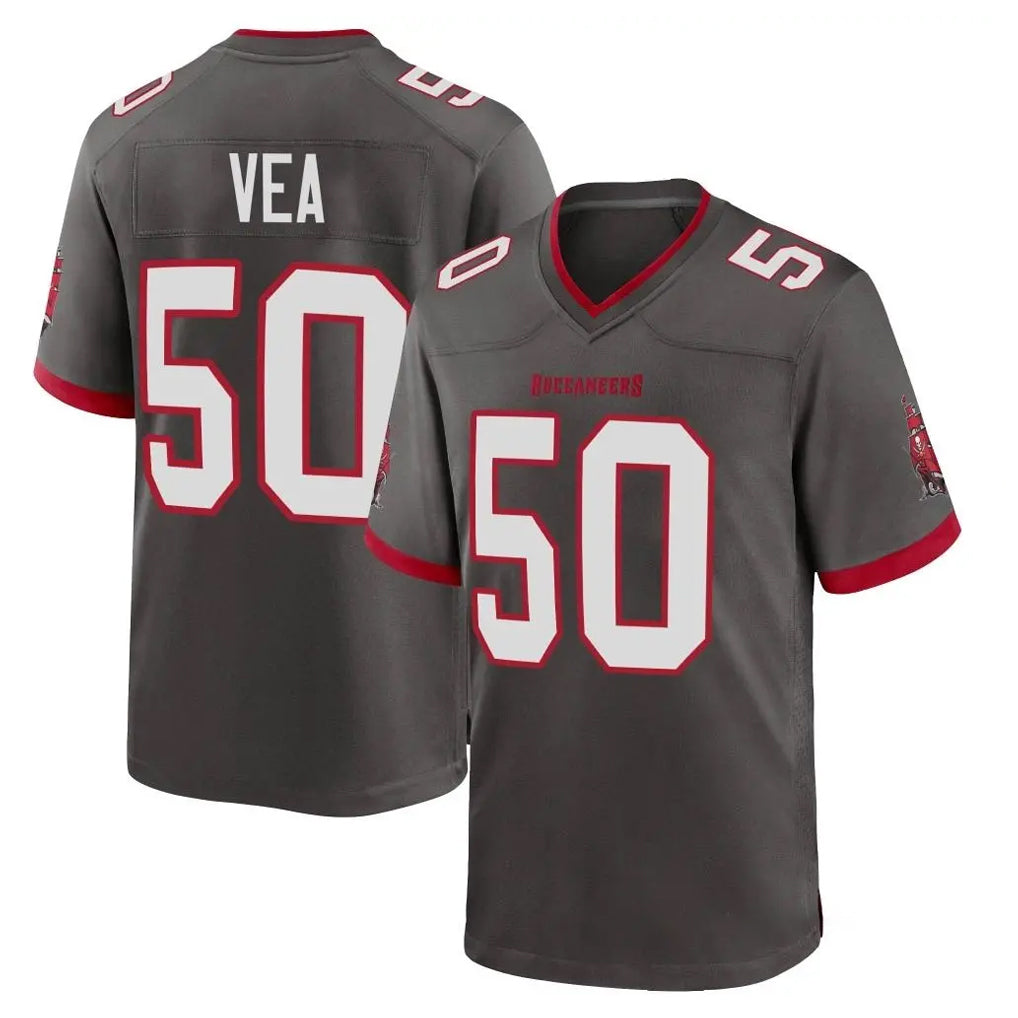 TB.Buccaneers #50 Vita Vea Player Pewter Alternate Home Game BALCE Stitched Jerseys